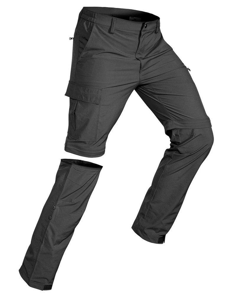 Wespornow Men's-Convertible-Hiking-Pants Quick Dry Lightweight Zip Off Breathable Cargo Pants for Outdoor, Fishing, Safari (Grey, Small) - Image 1